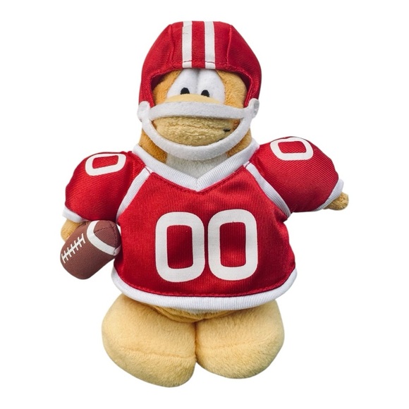 Disney Club Penguin Blue Soccer (F) S8 & Red Football S9 Players Plush Bundle - Picture 7 of 10